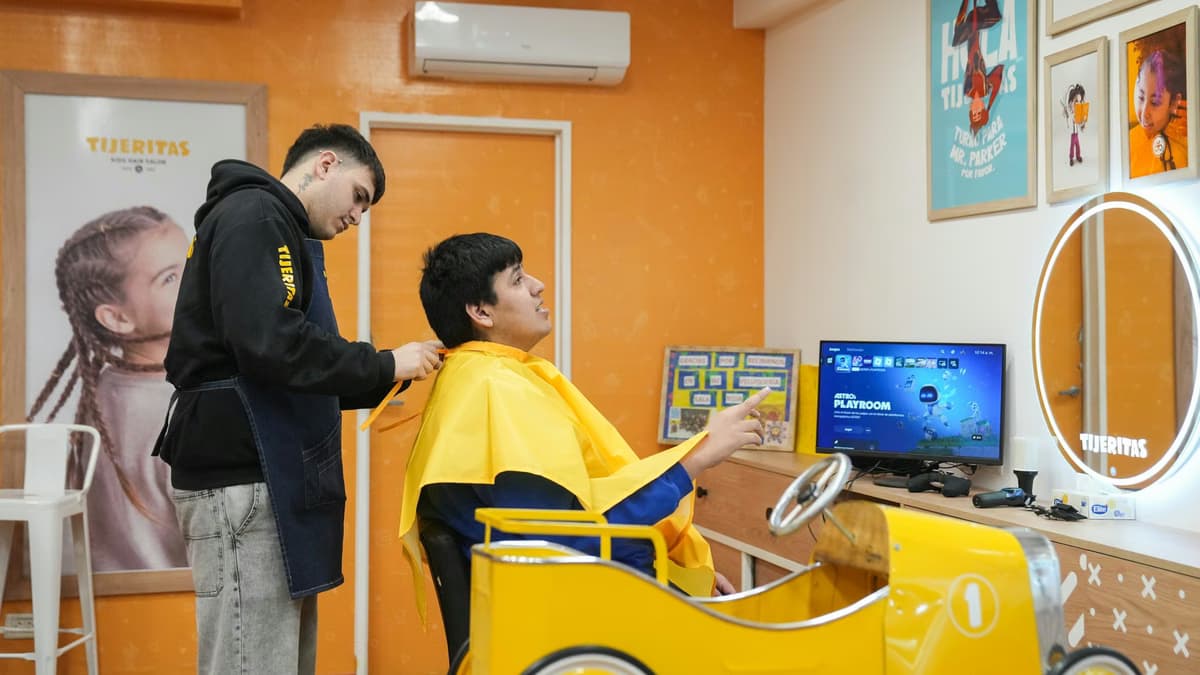 La peluquería inclusiva, ubicada en el shopping Portal Lomas de Llavallol.